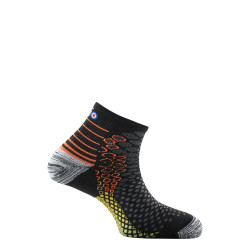 Socquettes Pro athle ultra light Noir/Orange